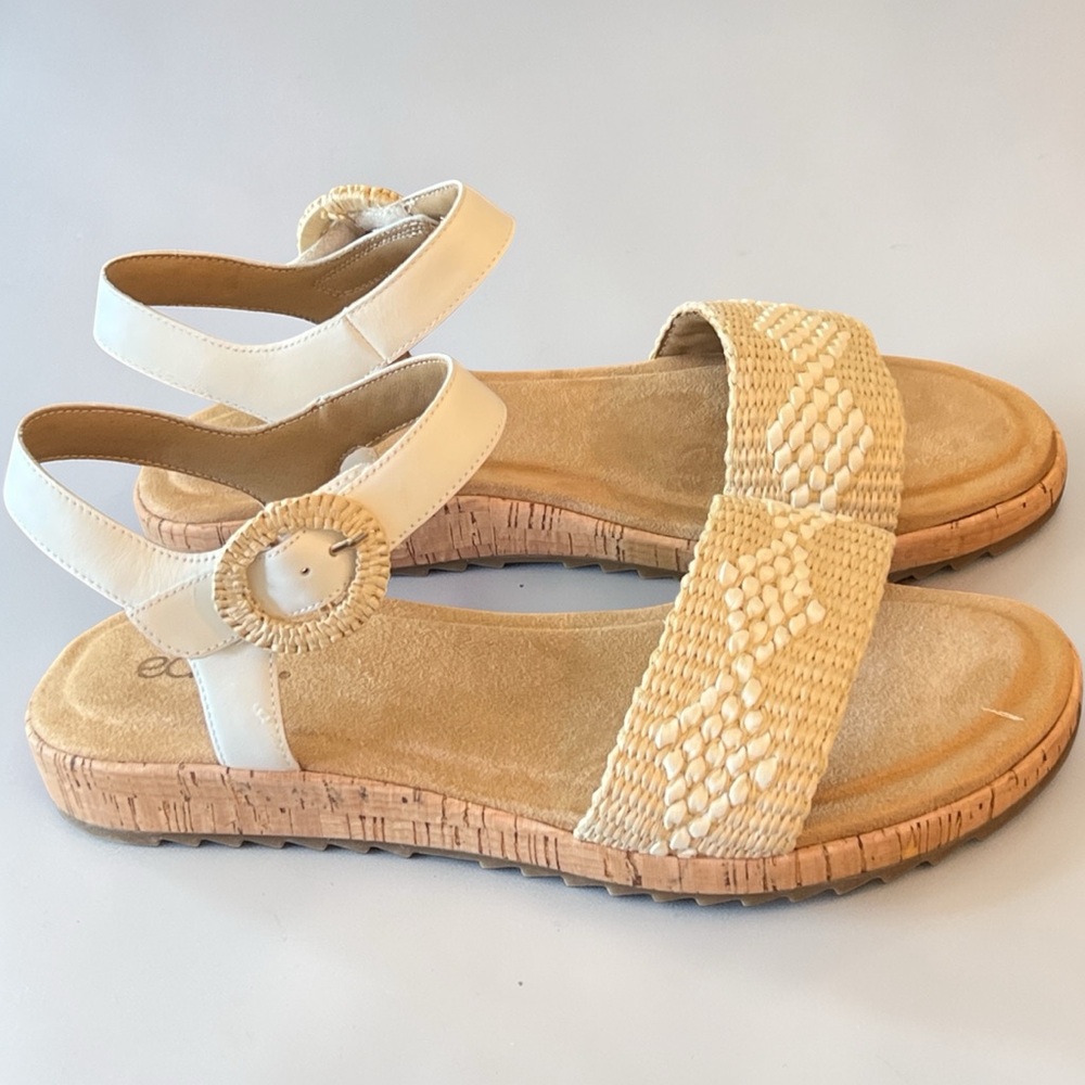 Earth Padma2 Women’s Beige Woven Strap Cork Sandals - Neutral Summer Comfort